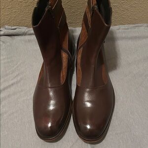 Ben Sherman brown leather and suede boots size 12 EUC with no box